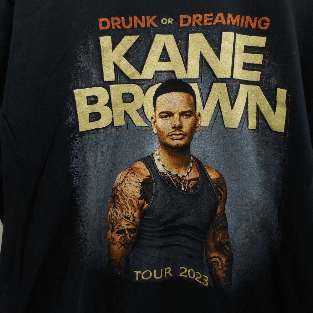 Kane Brown Shirt ADULT XL 2023 Drunk or Dreaming Tour Double Sided Unisex Rucker